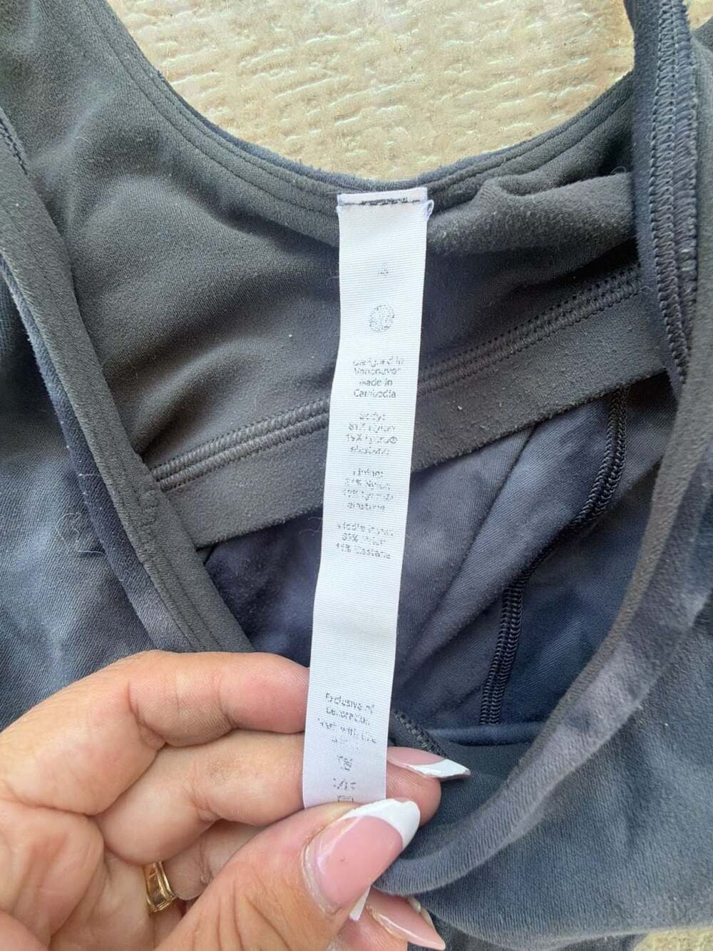 Lululemon Align Tank Top Diamond Dye Grey Black